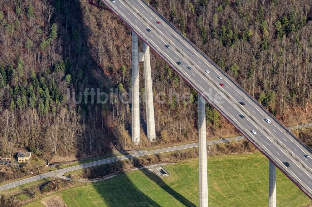 Luftbild Eutingen im Gäu - Autobahn- Brückenbauwerk der BAB A81 Neckartalbrücke in Eutingen im Gäu im Bundesland Baden-Württemberg, Deutschland