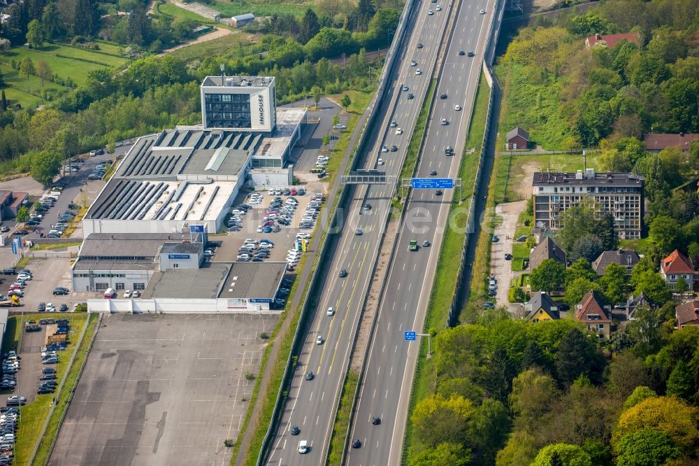 Luftaufnahme Dortmund - Autobahn- Streckenverlauf der BAB A40 in Dortmund im Bundesland Nordrhein-Westfalen