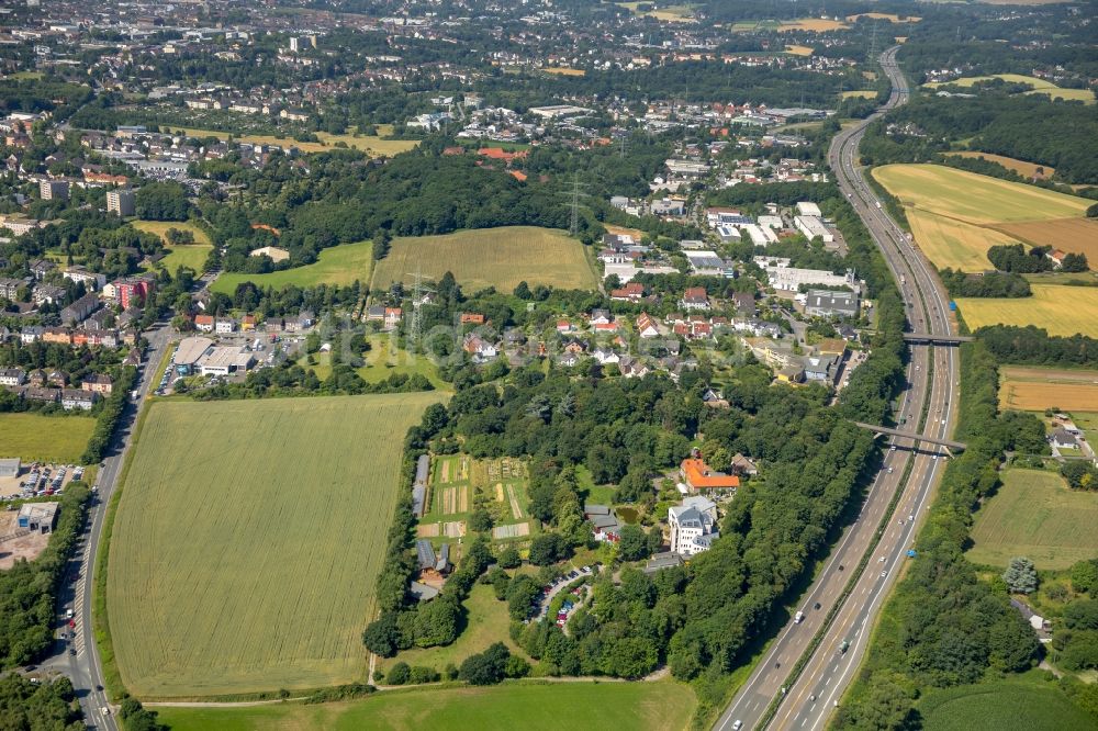 Luftbild Witten - Autobahn- Streckenverlauf der BAB 448 in Witten im Bundesland Nordrhein-Westfalen, Deutschland