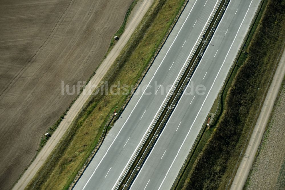 Luftbild Frauendorf - Autobahn- Streckenverlauf der A72 nahe Frauendorf im Bundesland Sachsen