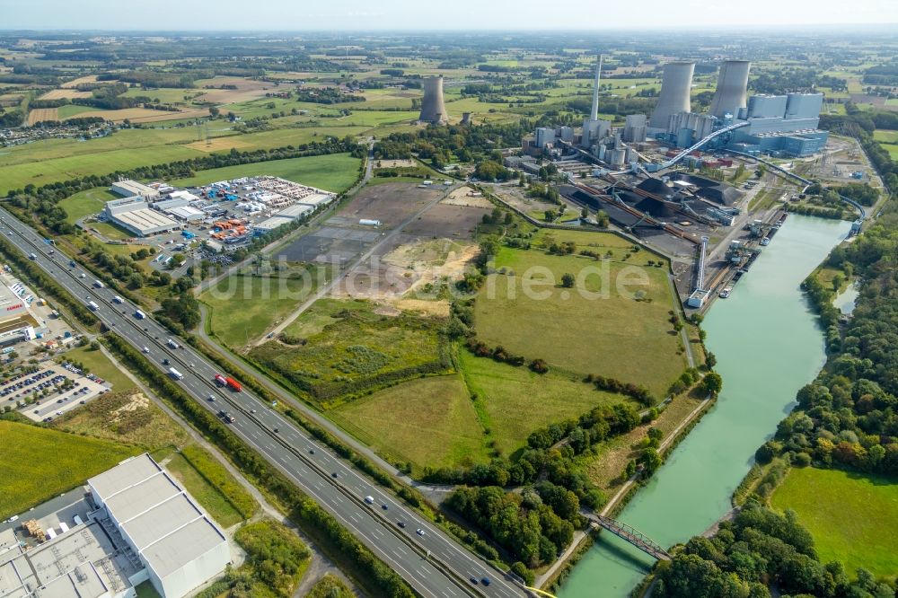 Luftbild Hamm - Autobahn- Trasse und Streckenverlauf der BAB A2 in Hamm im Bundesland Nordrhein-Westfalen, Deutschland