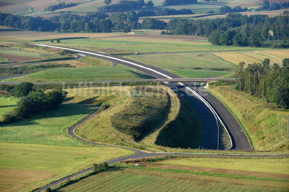 Luftbild Schwalmstadt - Autobahn- Tunnelbauwerk der BAB A49 Frankenhain in Schwalmstadt im Bundesland Hessen, Deutschland