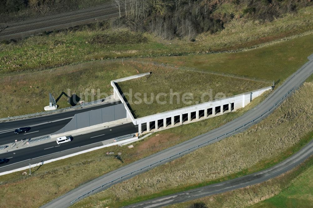 Luftbild Neuhof - Autobahn- Tunnelbauwerk der BAB A66 Neuhof-Süd in Neuhof im Bundesland Hessen