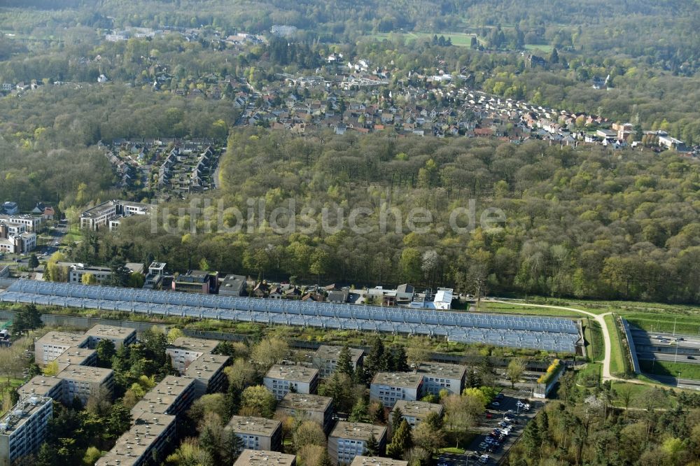 Luftbild Jouy-en-Josas - Autobahn- Tunnelbauwerk der A86 - N12 in Jouy-en-Josas in Ile-de-France, Frankreich