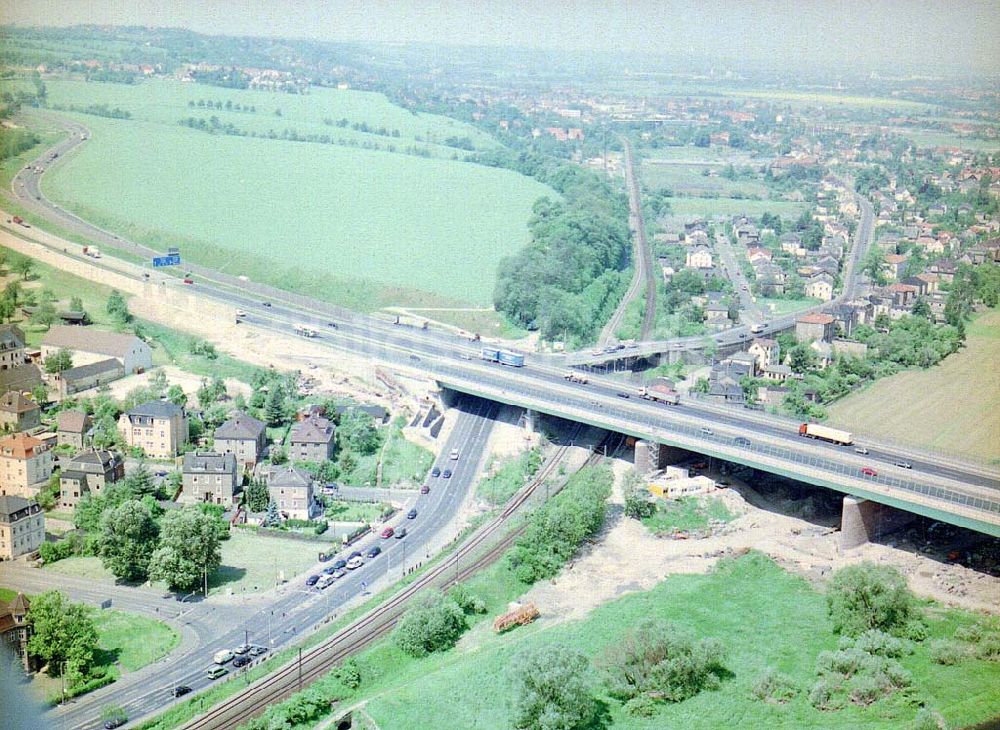 Luftbild Dresden / Sachs. - Autobahnabfahrt Dresden-Süd.