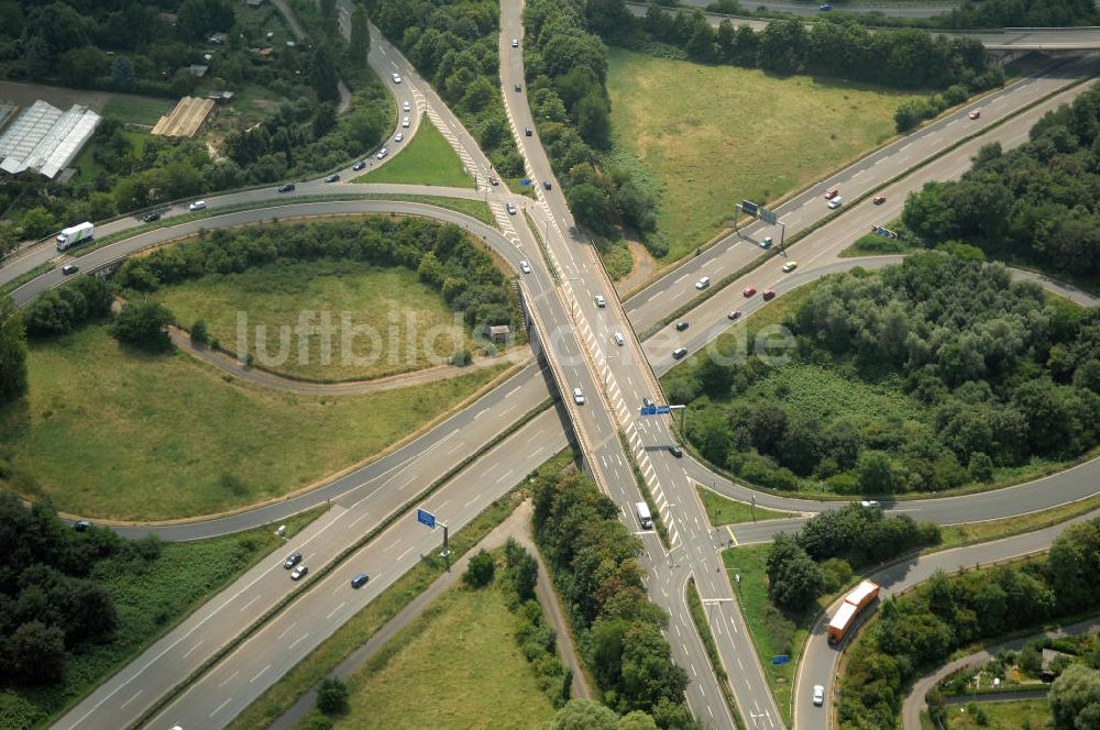 Luftaufnahme Frankfurt - Autobahnabfahrt Frankfurt Eckenheim E661