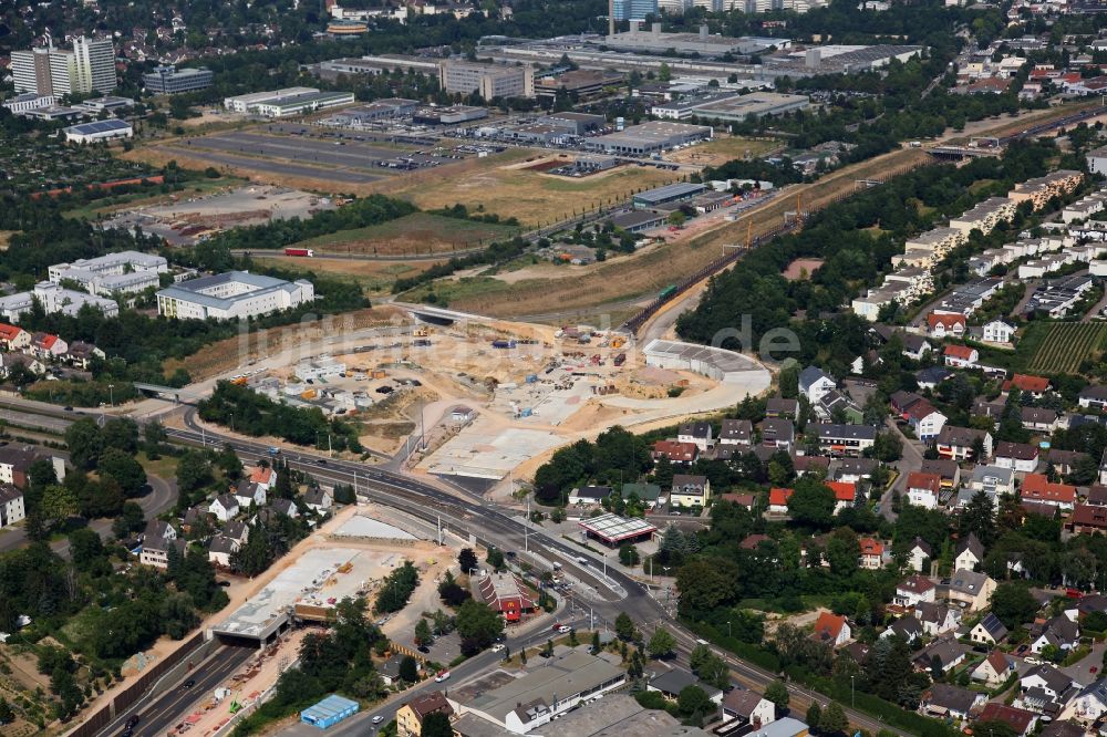 Luftbild Mainz - Autobahnanbau der A60 in Mainz im Bundesland Rheinland-Pfalz