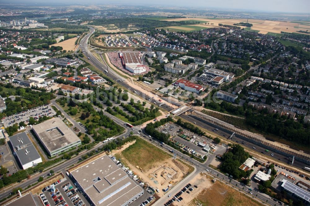 Luftaufnahme Mainz - Autobahnanbau der A60 in Mainz im Bundesland Rheinland-Pfalz