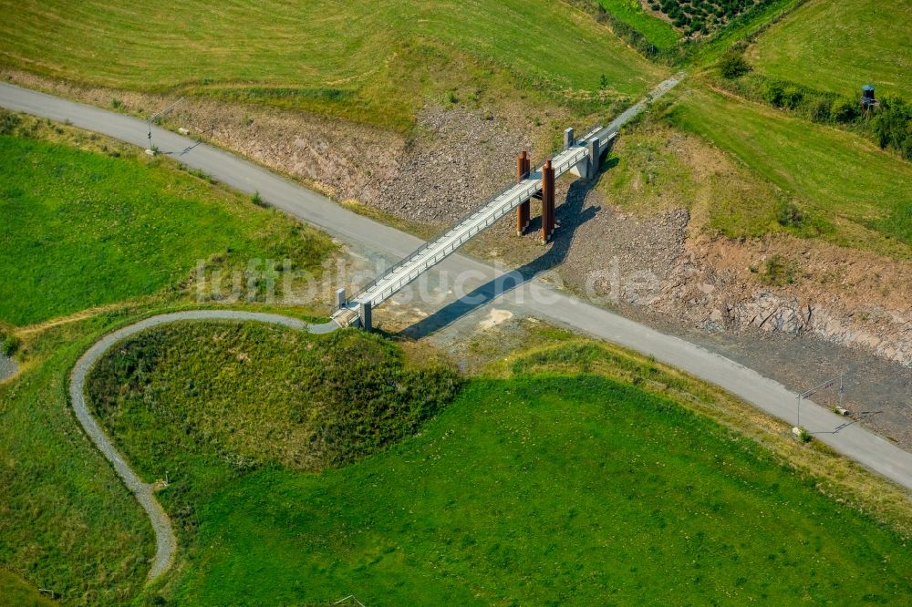 Luftaufnahme Bestwig - Autobahnausbau BAB A46 in Bestwig im Bundesland Nordrhein-Westfalen