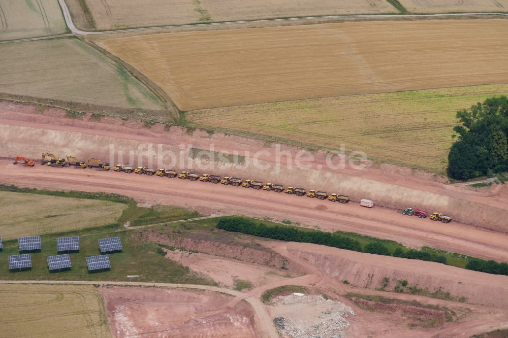 Luftbild Waldkappel - Autobahnbau der BAB A44 in Waldkappel im Bundesland Hessen