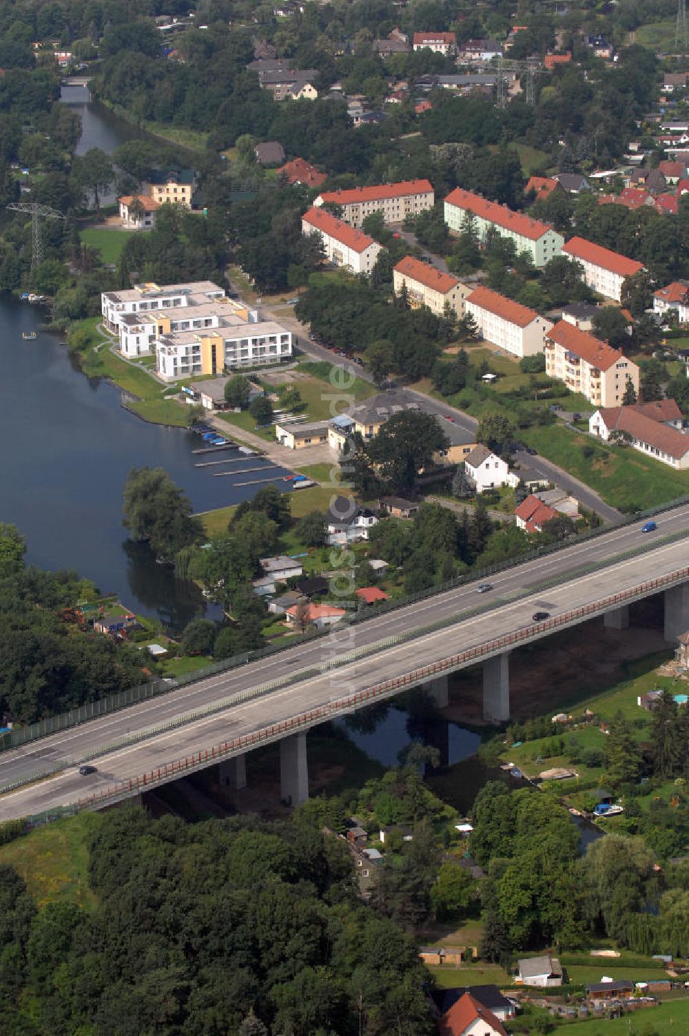 Luftbild Rüdersdorf - Autobahnbrücke Berliner Ring