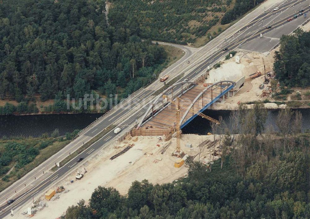 Potsdam - Drewitz von oben - Autobahnbrückenbau in Potsdam-Drewitz 18.09.1997