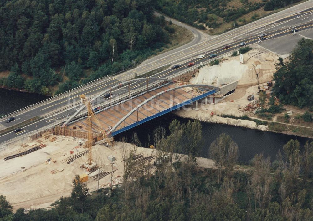 Luftaufnahme Potsdam - Drewitz - Autobahnbrückenbau in Potsdam-Drewitz 18.09.1997