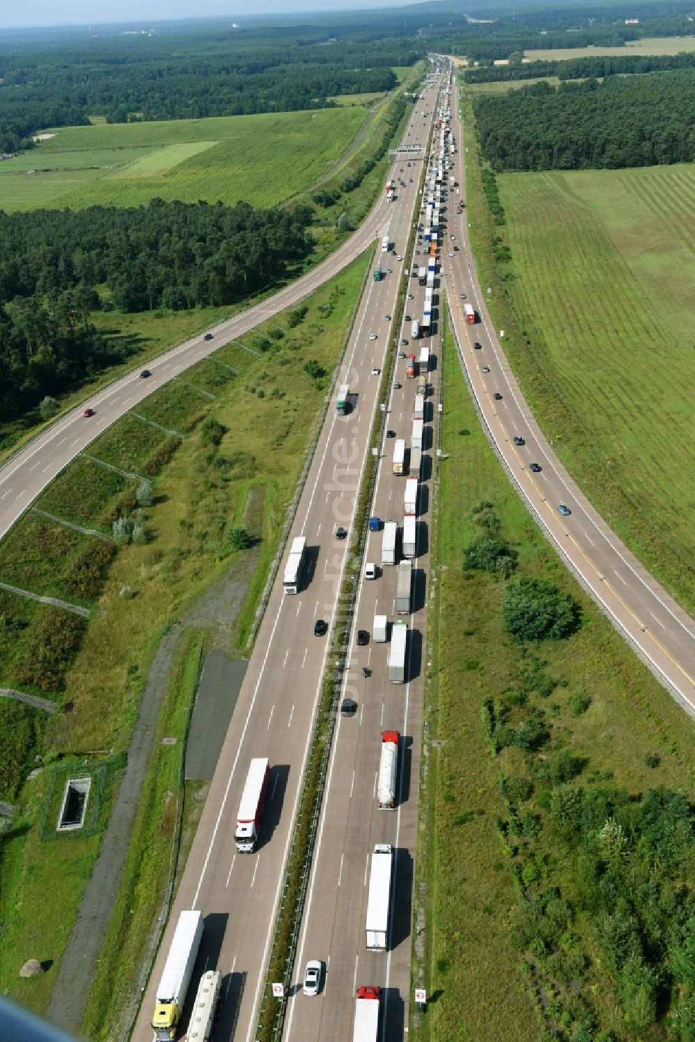 Luftbild Michendorf - Autobahndreieck- Abfahrt der BAB A115 - A10 Nuthetal in Michendorf im Bundesland Brandenburg, Deutschland