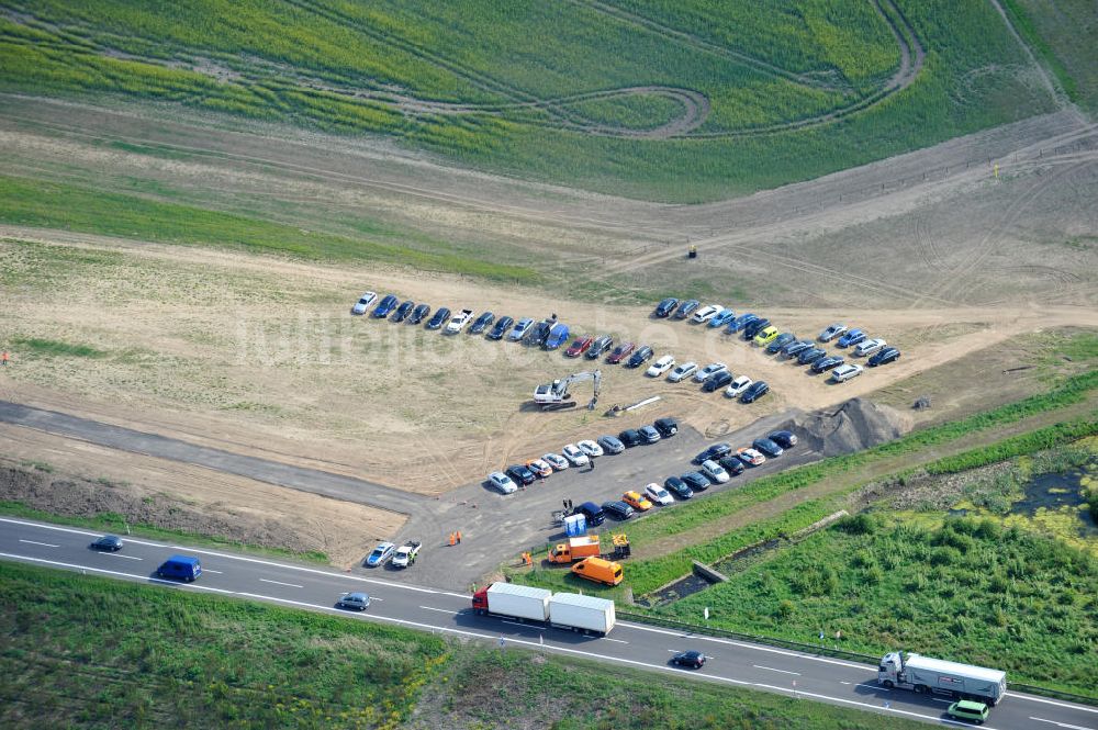 Schwanebeck aus der Vogelperspektive: Autobahndreieck / interchange Schwanebeck