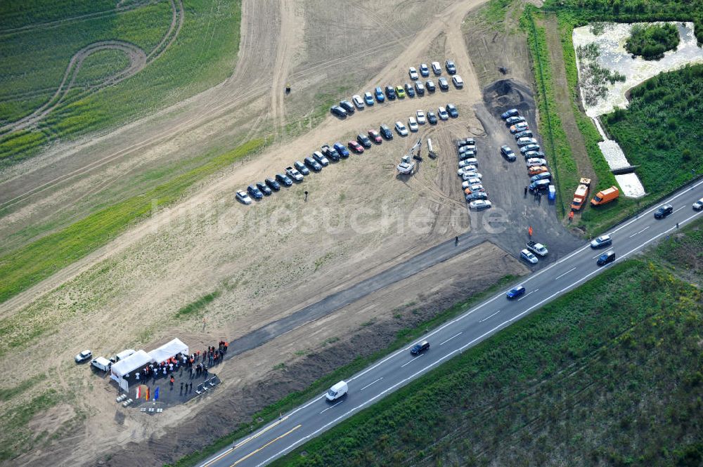 Schwanebeck von oben - Autobahndreieck / interchange Schwanebeck