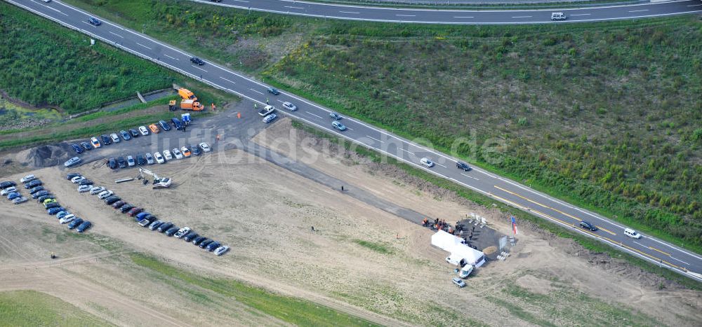 Schwanebeck von oben - Autobahndreieck / interchange Schwanebeck