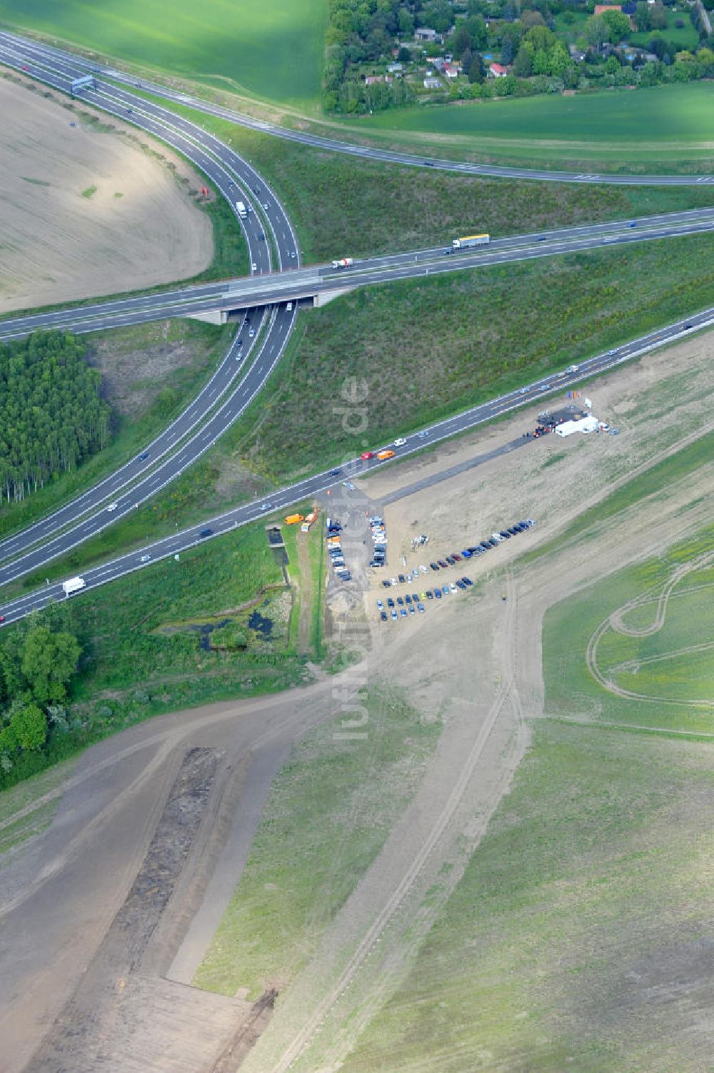 Luftbild Schwanebeck - Autobahndreieck / interchange Schwanebeck