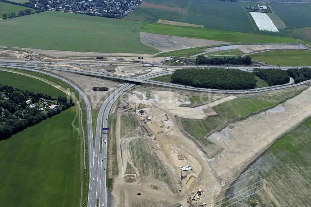 Schwanebeck von oben - Autobahndreieck / interchange Schwanebeck