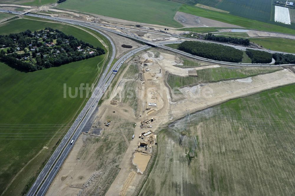 Schwanebeck aus der Vogelperspektive: Autobahndreieck / interchange Schwanebeck