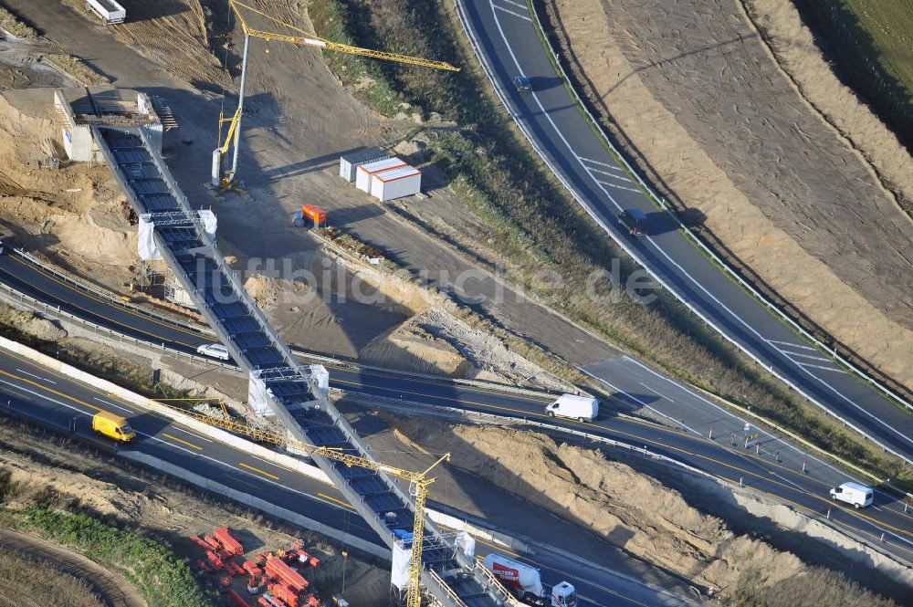 SCHWANEBECK aus der Vogelperspektive: Autobahndreieck / interchange Schwanebeck, auch Autobahndreieck Kreuz Barnim genannt