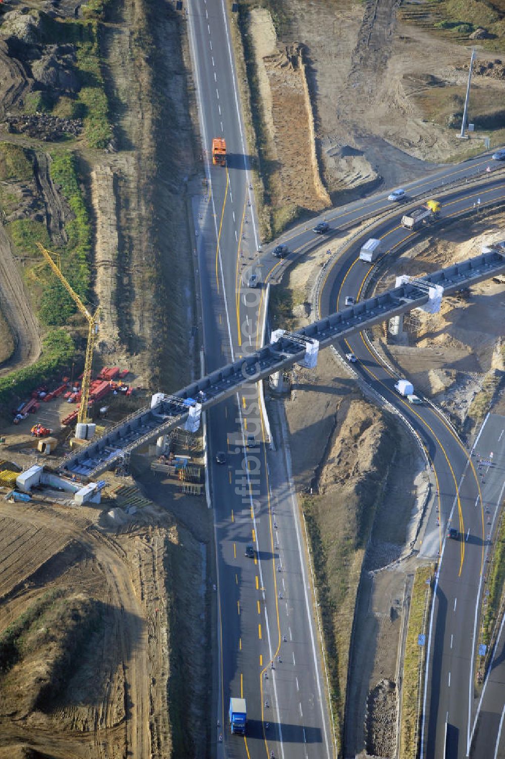 Luftbild SCHWANEBECK - Autobahndreieck / interchange Schwanebeck, auch Autobahndreieck Kreuz Barnim genannt