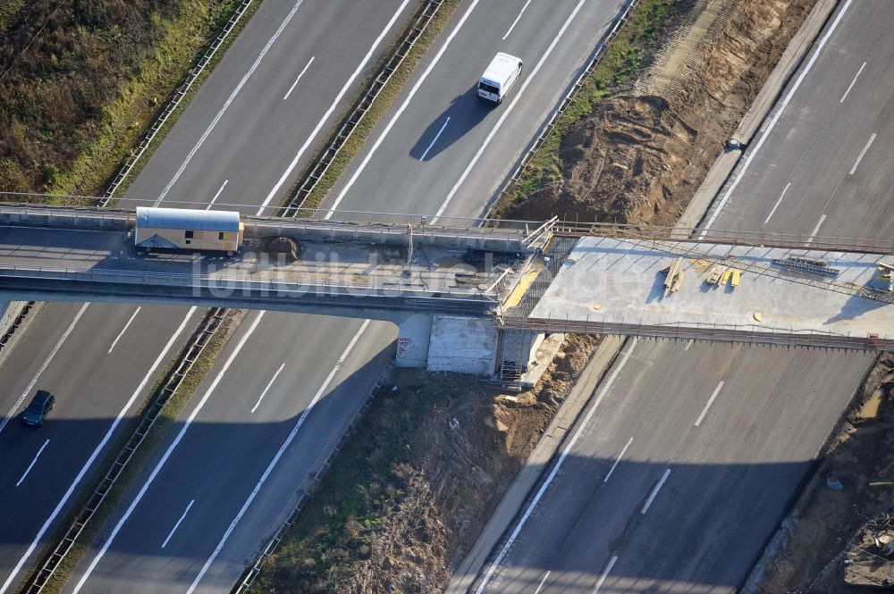 Luftbild SCHWANEBECK - Autobahndreieck / interchange Schwanebeck, auch Autobahndreieck Kreuz Barnim genannt