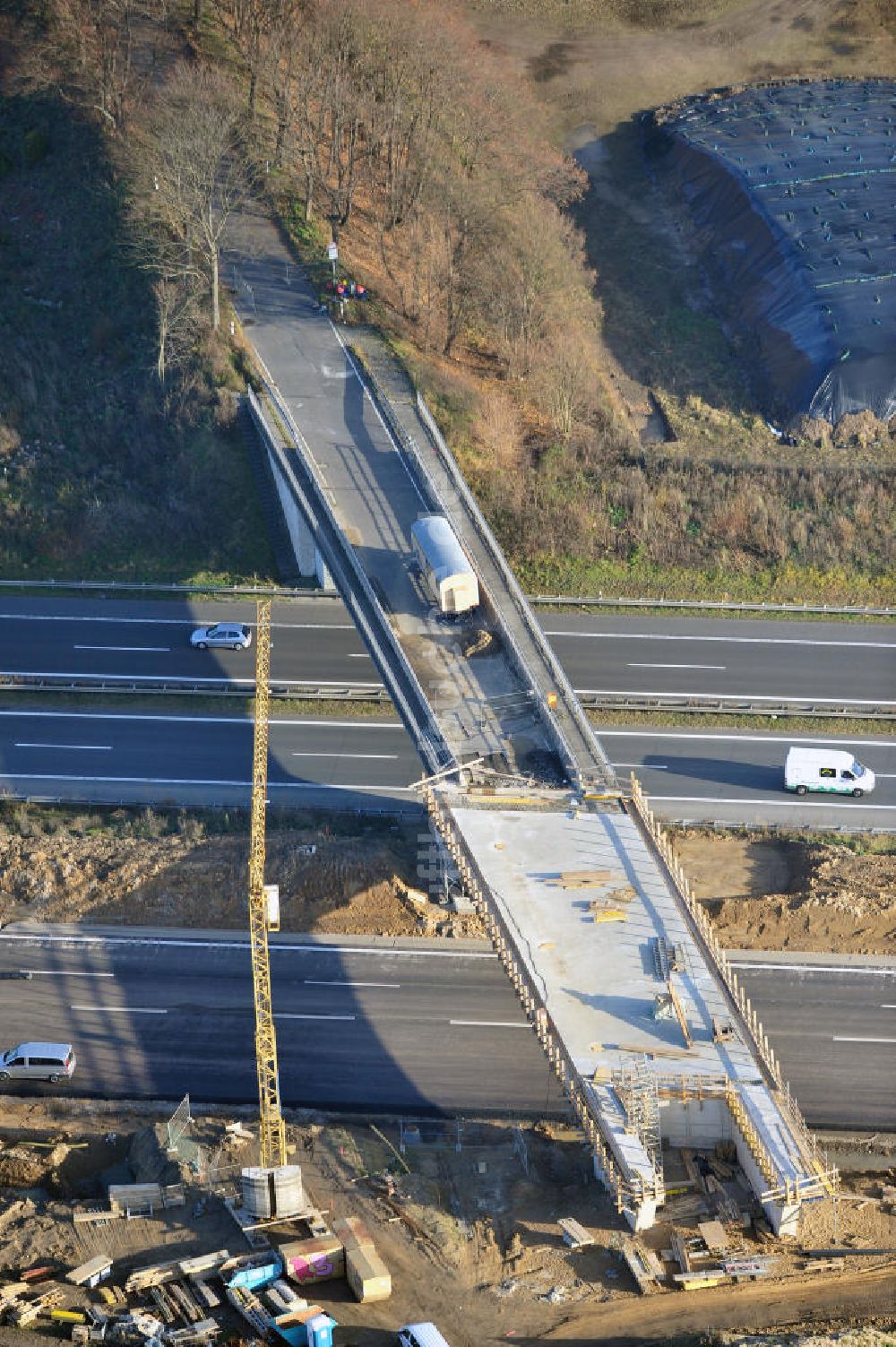 SCHWANEBECK aus der Vogelperspektive: Autobahndreieck / interchange Schwanebeck, auch Autobahndreieck Kreuz Barnim genannt