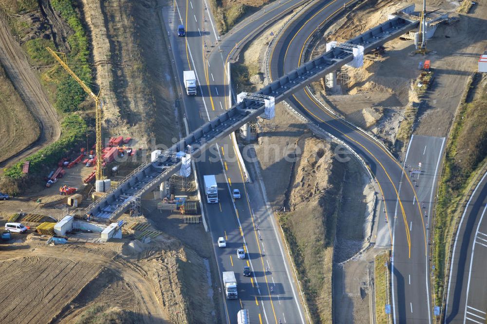 SCHWANEBECK von oben - Autobahndreieck / interchange Schwanebeck, auch Autobahndreieck Kreuz Barnim genannt