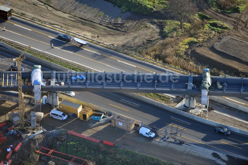 SCHWANEBECK aus der Vogelperspektive: Autobahndreieck / interchange Schwanebeck, auch Autobahndreieck Kreuz Barnim genannt