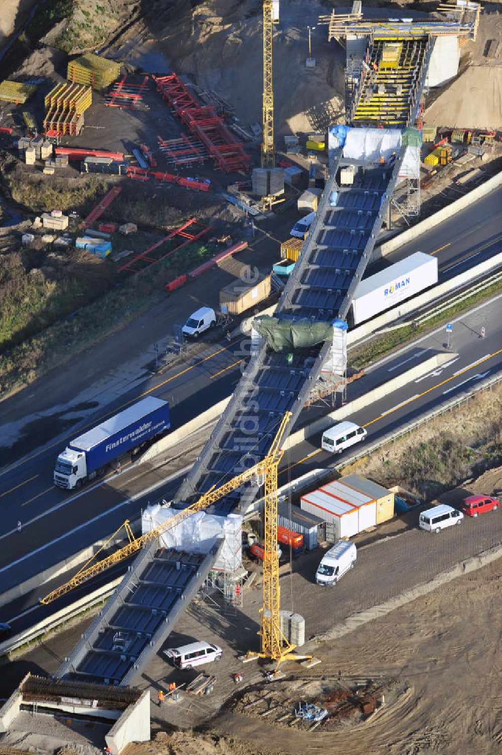 Luftaufnahme SCHWANEBECK - Autobahndreieck / interchange Schwanebeck, auch Autobahndreieck Kreuz Barnim genannt