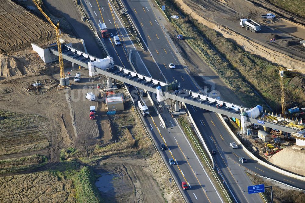 Luftaufnahme SCHWANEBECK - Autobahndreieck / interchange Schwanebeck, auch Autobahndreieck Kreuz Barnim genannt