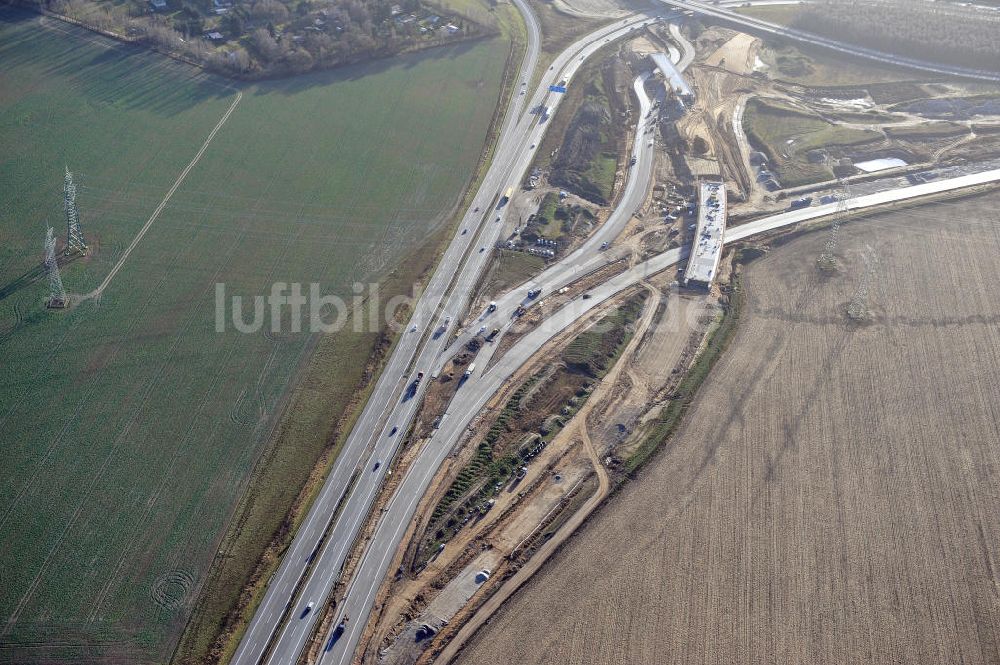 SCHWANEBECK von oben - Autobahndreieck / interchange Schwanebeck, auch Autobahndreieck Kreuz Barnim genannt