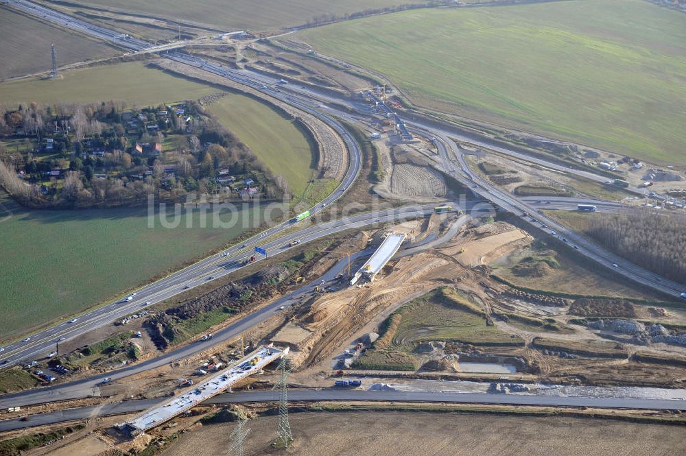 Luftbild SCHWANEBECK - Autobahndreieck / interchange Schwanebeck, auch Autobahndreieck Kreuz Barnim genannt