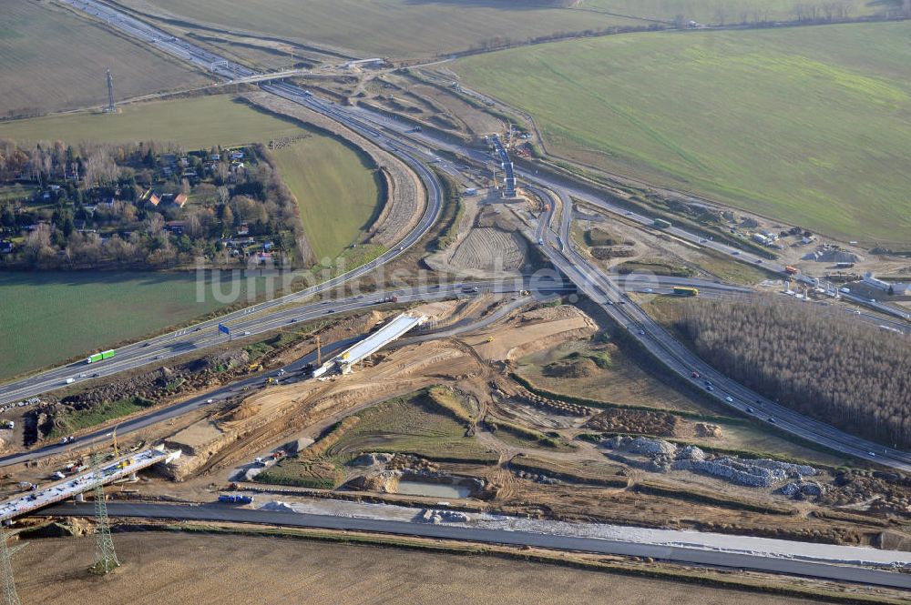 Luftaufnahme SCHWANEBECK - Autobahndreieck / interchange Schwanebeck, auch Autobahndreieck Kreuz Barnim genannt