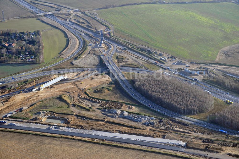 SCHWANEBECK von oben - Autobahndreieck / interchange Schwanebeck, auch Autobahndreieck Kreuz Barnim genannt