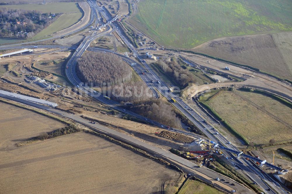 Luftbild SCHWANEBECK - Autobahndreieck / interchange Schwanebeck, auch Autobahndreieck Kreuz Barnim genannt