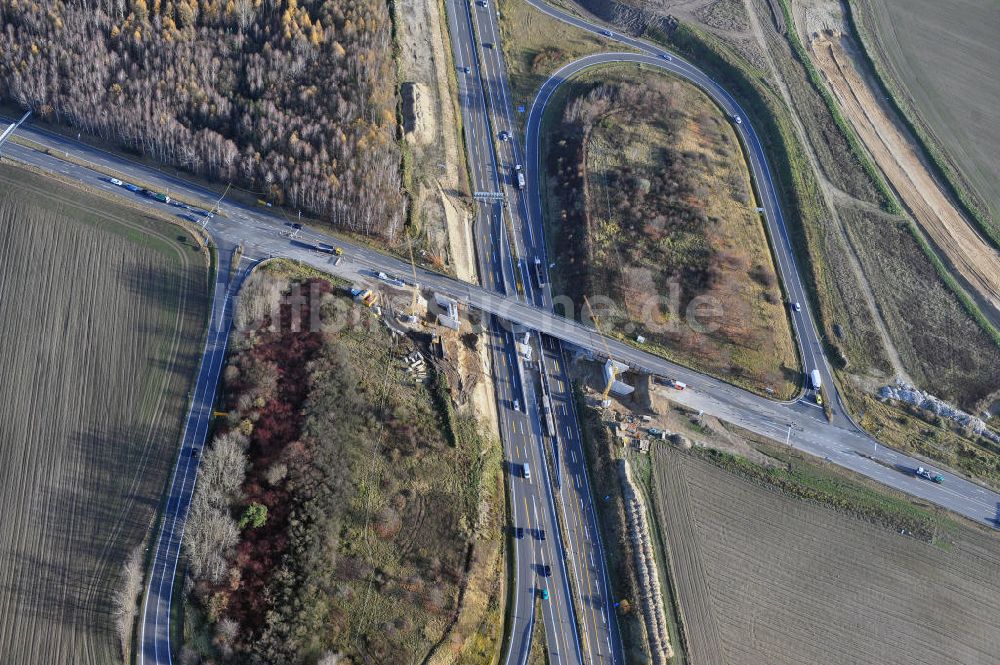 SCHWANEBECK von oben - Autobahndreieck / interchange Schwanebeck, auch Autobahndreieck Kreuz Barnim genannt