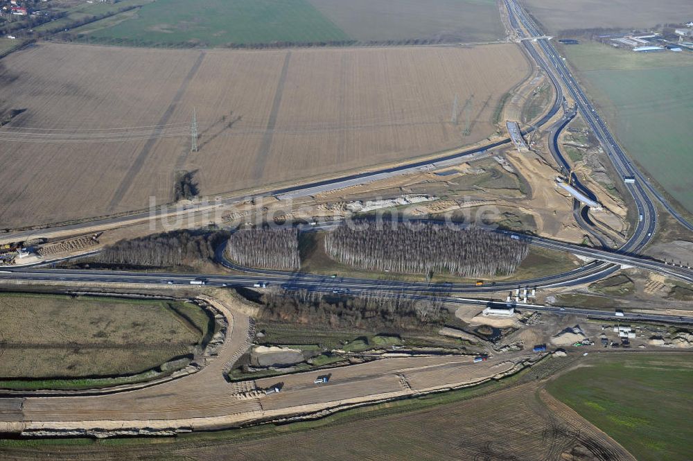 Luftaufnahme SCHWANEBECK - Autobahndreieck / interchange Schwanebeck, auch Autobahndreieck Kreuz Barnim genannt