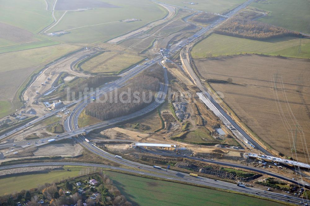 Luftbild SCHWANEBECK - Autobahndreieck / interchange Schwanebeck, auch Autobahndreieck Kreuz Barnim genannt