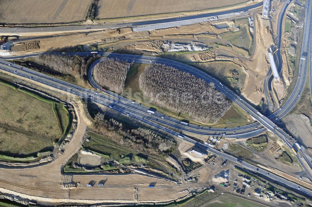 SCHWANEBECK von oben - Autobahndreieck / interchange Schwanebeck, auch Autobahndreieck Kreuz Barnim genannt