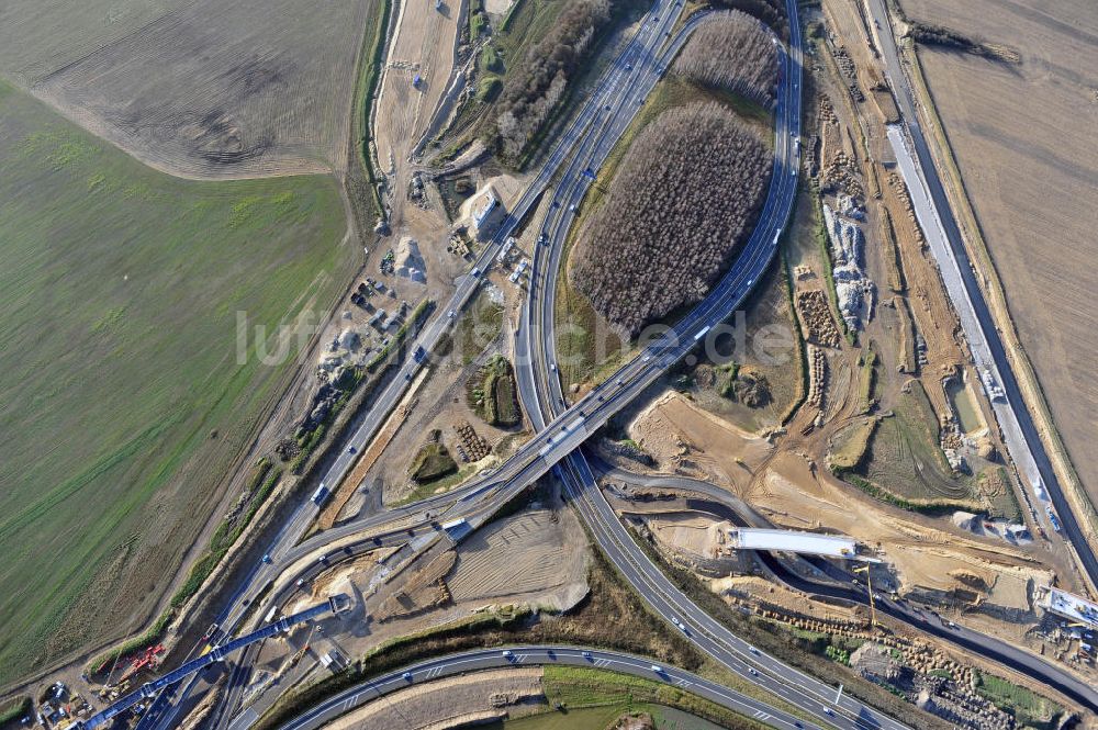 Luftbild SCHWANEBECK - Autobahndreieck / interchange Schwanebeck, auch Autobahndreieck Kreuz Barnim genannt