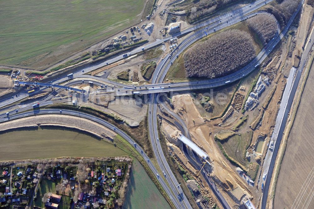 Luftaufnahme SCHWANEBECK - Autobahndreieck / interchange Schwanebeck, auch Autobahndreieck Kreuz Barnim genannt