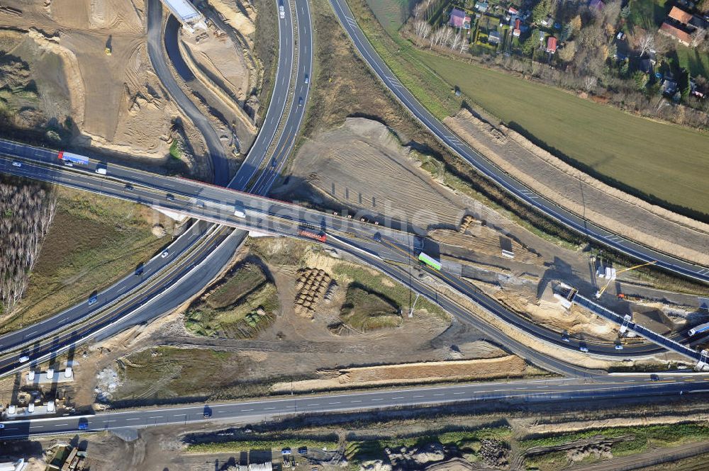 Luftbild SCHWANEBECK - Autobahndreieck / interchange Schwanebeck, auch Autobahndreieck Kreuz Barnim genannt