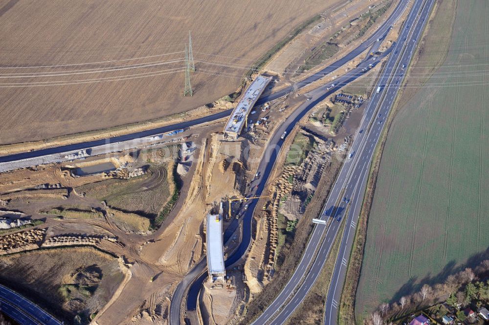 Luftaufnahme SCHWANEBECK - Autobahndreieck / interchange Schwanebeck, auch Autobahndreieck Kreuz Barnim genannt