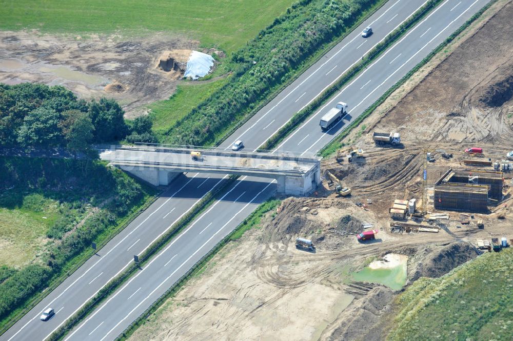 Schwanebeck / Barnim von oben - Autobahndreieck / interchange Schwanebeck, jetzt Autobahndreieck Kreuz Barnim