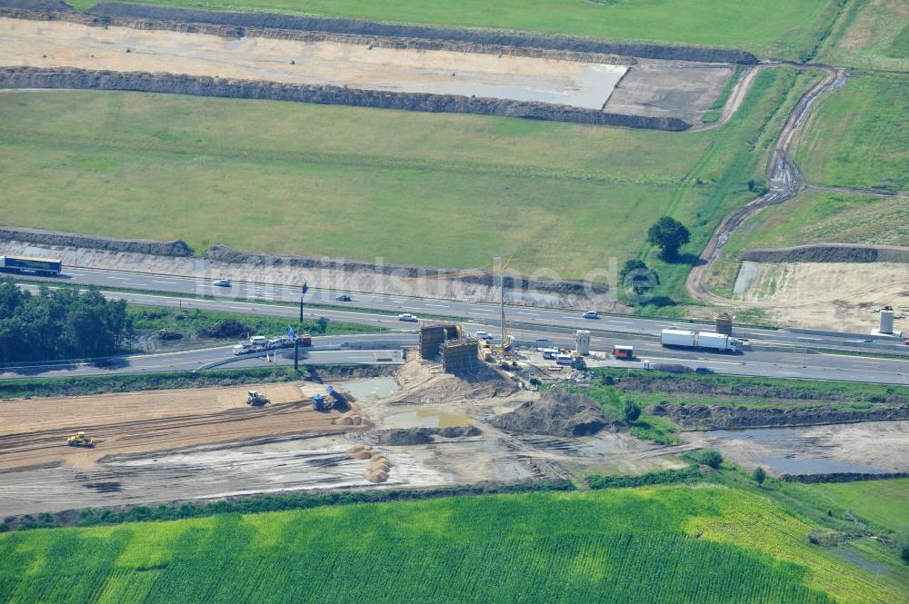 Luftbild Schwanebeck / Barnim - Autobahndreieck / interchange Schwanebeck, jetzt Autobahndreieck Kreuz Barnim