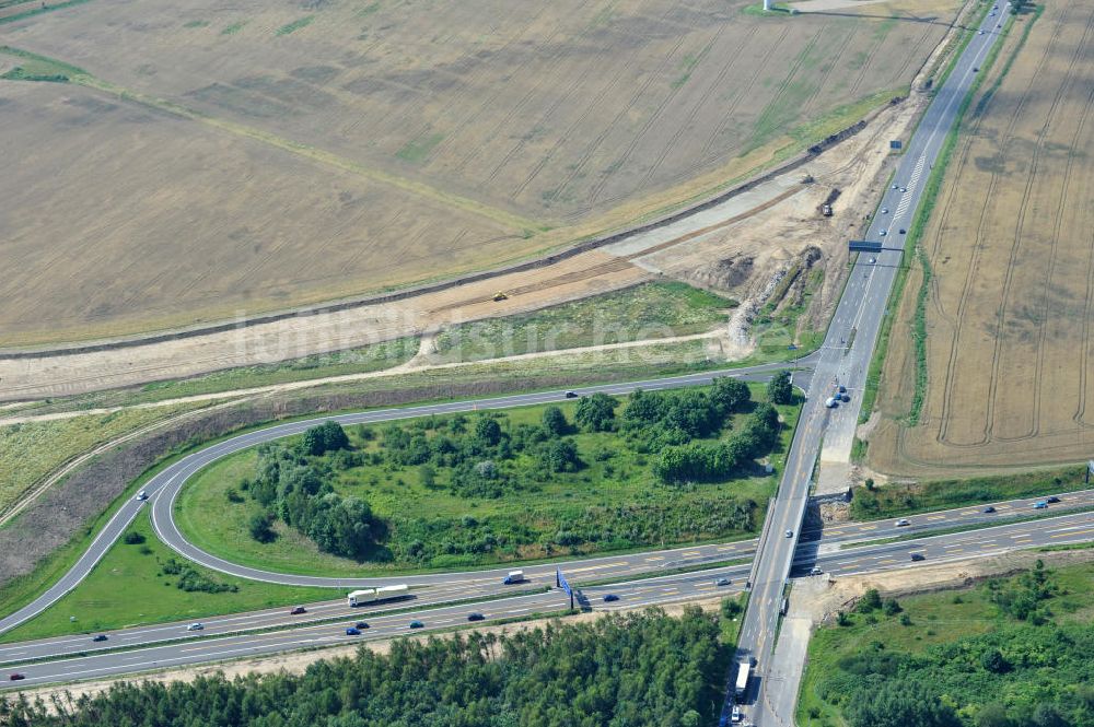 Schwanebeck / Barnim von oben - Autobahndreieck / interchange Schwanebeck, jetzt Autobahndreieck Kreuz Barnim