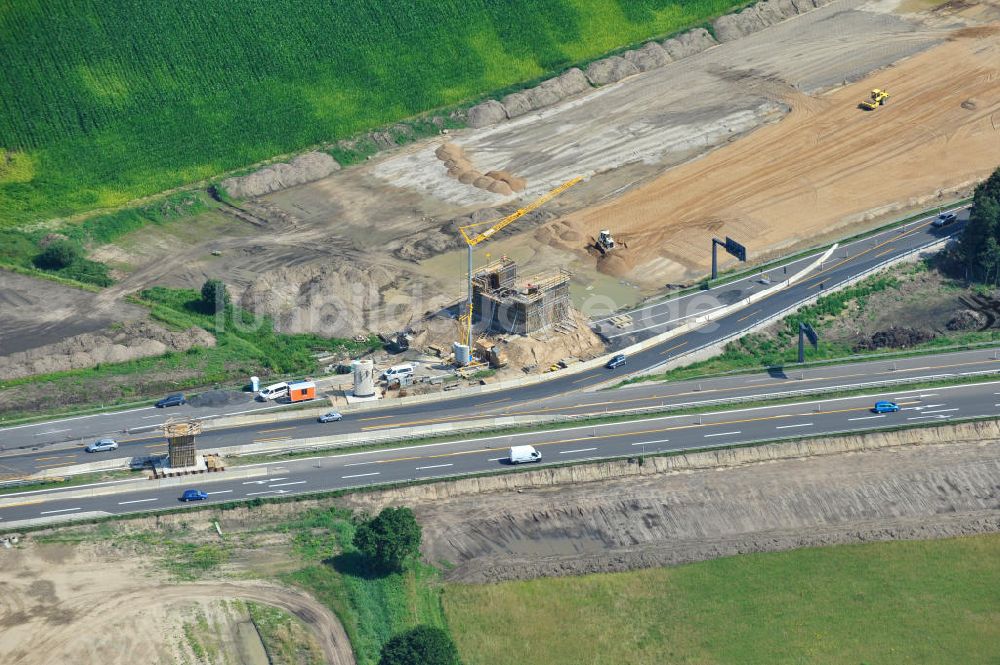 Luftbild Schwanebeck / Barnim - Autobahndreieck / interchange Schwanebeck, jetzt Autobahndreieck Kreuz Barnim