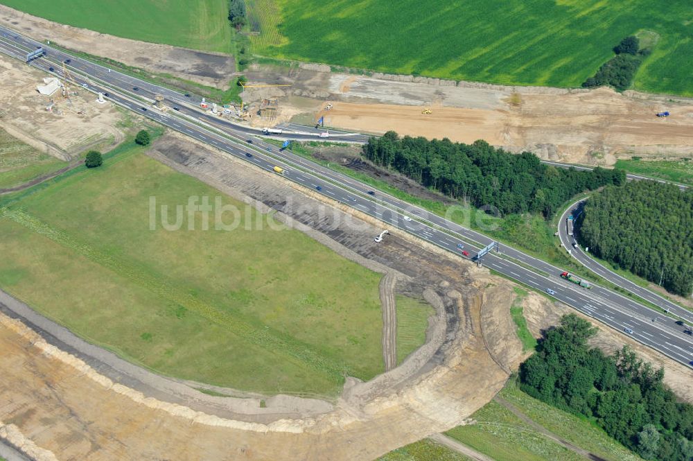 Schwanebeck / Barnim von oben - Autobahndreieck / interchange Schwanebeck, jetzt Autobahndreieck Kreuz Barnim